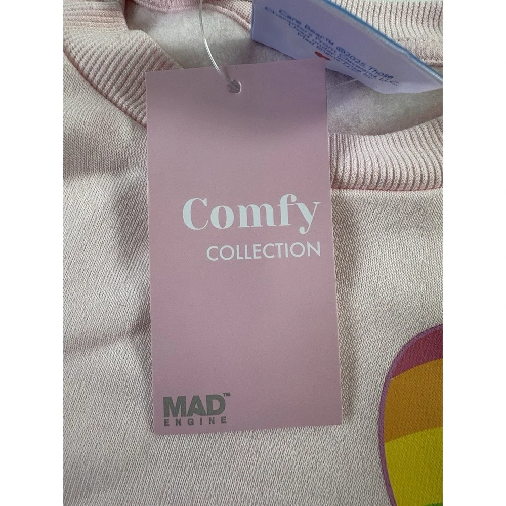 Mad Engine Care Bears Share Bear Pink Sweatshirt Kids Large 10/12 NWT